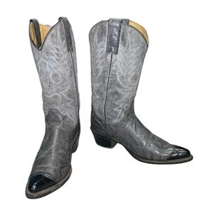 Wrangler Men’s Black & Grey Cowboy Boots